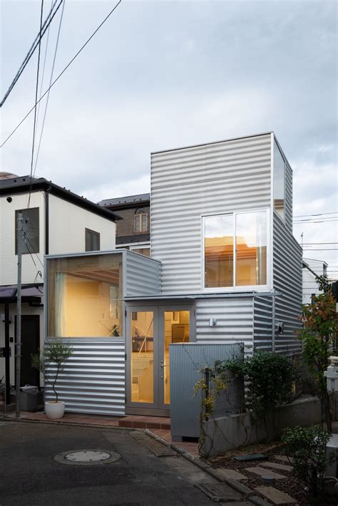 corrugaret metal residenial houses japanese architect|Corrugated.